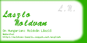 laszlo moldvan business card