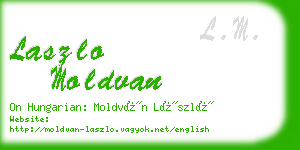 laszlo moldvan business card